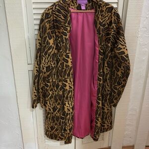 Velvety Faux Fur Leopard Coat